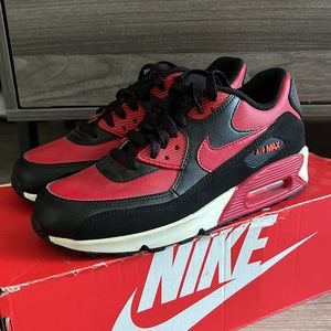 Nike Air Max 90 LTR (GS) - Crimson Gym Red/Gym Red-Black - Size 6.5Y